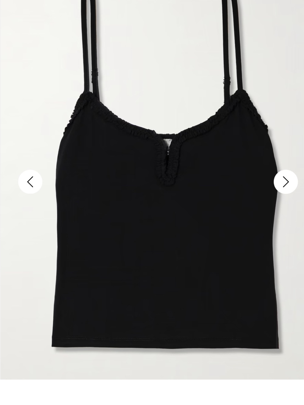 Black Notch-Neck Spaghetti Strap Camisole